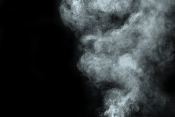 Fototapeta na wymiar Abstract powder or smoke isolated on black background