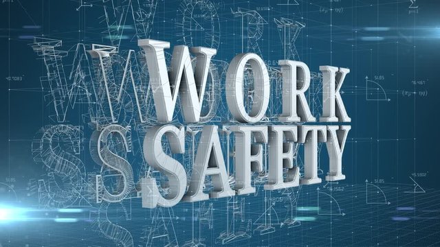 Work safety title health and safety (WHS (HSE) (OSH) welfare in the workplace