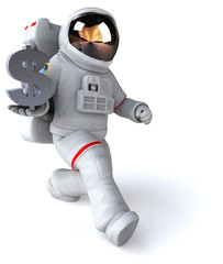 Fun astronaut - 3D Illustration