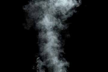 Abstract  powder or smoke isolated on black background
