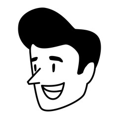 Isolated man head vector design