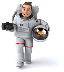 Fun astronaut - 3D Illustration