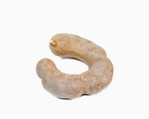 closeup sweet tamarind isolated on white background