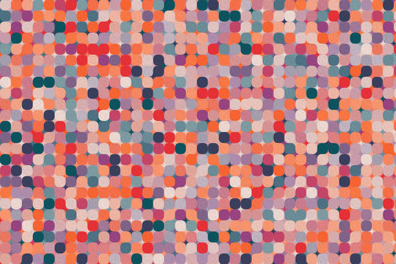 Colorful pattern with different shapes objects. Texture background for textile, print, paper, fabric background, wallpaper