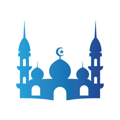 Moslem mosque icon vector Illustration design template logo