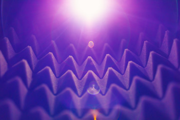 acoustic foam pyramid abstract background with glow light
