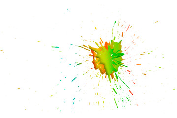 Colorful drops isolated on white background,abstract pattern