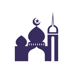 Moslem mosque icon vector Illustration design template logo