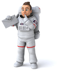 Fun astronaut - 3D Illustration