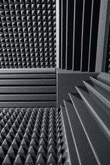 acoustic foam absorber and bass traps for sound dampering background