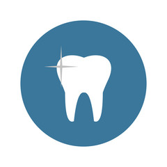 Tooth icon dentist flat sign/symbol. 