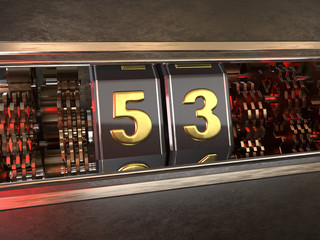 number 53 style of slot machine