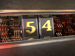 number 54 style of slot machine