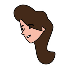Isolated woman head vector design