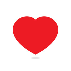 Isolated Red Heart Vector Icon