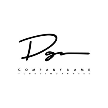 DG initials signature logo. Handwriting logo vector templates. Logo for business, beauty, fashion, signature