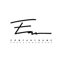 EA initials signature logo. Handwriting logo vector templates. Logo for business, beauty, fashion, signature