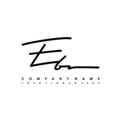 EB initials signature logo. Handwriting logo vector templates. Logo for business, beauty, fashion, signature