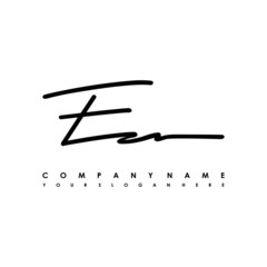 EZ initials signature logo. Handwriting logo vector templates. Logo for business, beauty, fashion, signature
