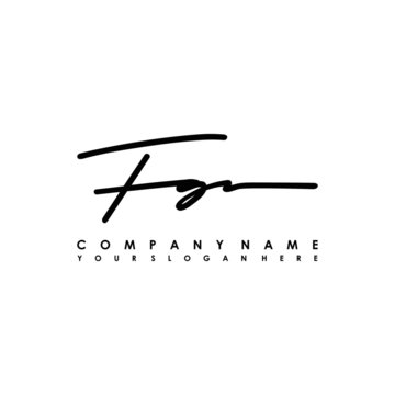FG initials signature logo. Handwriting logo vector templates. Logo for business, beauty, fashion, signature