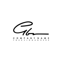 GB initials signature logo. Handwriting logo vector templates. Logo for business, beauty, fashion, signature