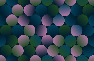 polka dots pink navy green