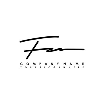 FZ initials signature logo. Handwriting logo vector templates. Logo for business, beauty, fashion, signature