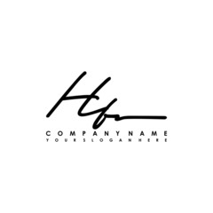 HF initials signature logo. Handwriting logo vector templates. Logo for business, beauty, fashion, signature