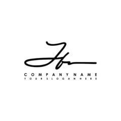 JF initials signature logo. Handwriting logo vector templates. Logo for business, beauty, fashion, signature