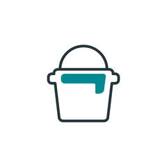 Isolated construction bucket icon fill vector design