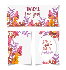 thanksgiving invitation cards floral leaves decoration