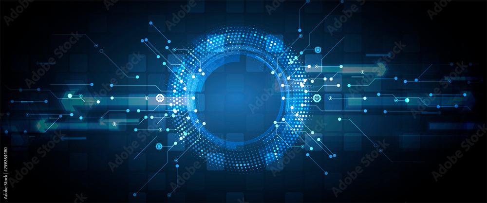 Aufkleber abstract circuit board futuristic technology processing background