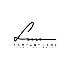 LM initials signature logo. Handwriting logo vector templates. Logo for business, beauty, fashion, signature