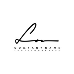 LO initials signature logo. Handwriting logo vector templates. Logo for business, beauty, fashion, signature
