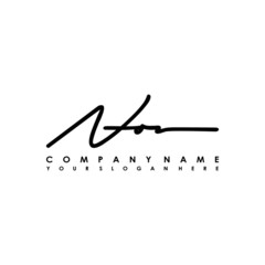 NO initials signature logo. Handwriting logo vector templates. Logo for business, beauty, fashion, signature