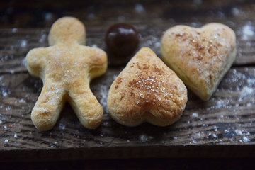cookies of different shapes sprinkled with sand