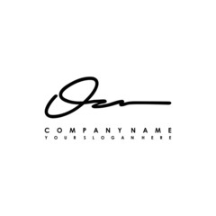 OZ initials signature logo. Handwriting logo vector templates. Logo for business, beauty, fashion, signature