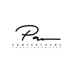 PA initials signature logo. Handwriting logo vector templates. Logo for business, beauty, fashion, signature