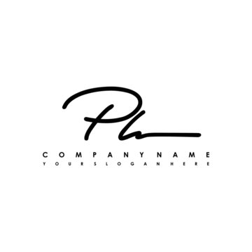 PL initials signature logo. Handwriting logo vector templates. Logo for business, beauty, fashion, signature