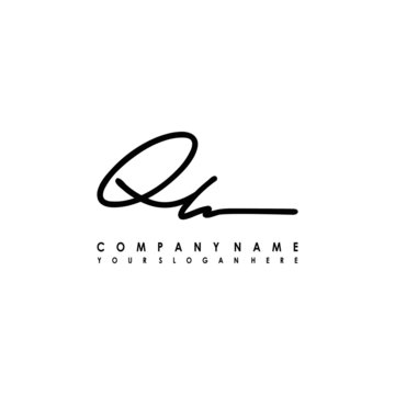 QL initials signature logo. Handwriting logo vector templates. Logo for business, beauty, fashion, signature