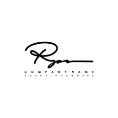 RP initials signature logo. Handwriting logo vector templates. Logo for business, beauty, fashion, signature
