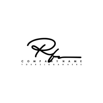 RF initials signature logo. Handwriting logo vector templates. Logo for business, beauty, fashion, signature