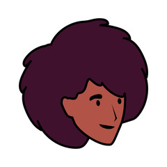 Isolated woman head vector design