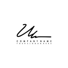 UL initials signature logo. Handwriting logo vector templates. Logo for business, beauty, fashion, signature