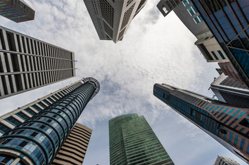 Obraz na płótnie Canvas Skyscrapers in Singapore business district