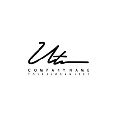 UT initials signature logo. Handwriting logo vector templates. Logo for business, beauty, fashion, signature