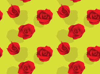 Rose Blooming Seamless Pattern Wallpaper-01