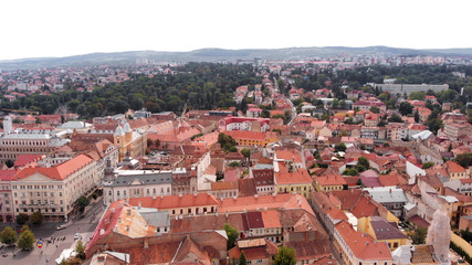 Fototapeta na wymiar Aerial Image over City of Cluj Napoca, Romania