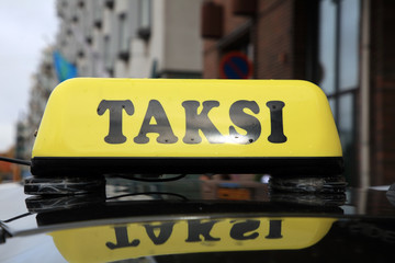 Taxi in Helsinki. Finnland