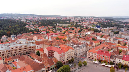 Fototapeta na wymiar Aerial Image over City of Cluj Napoca, Romania